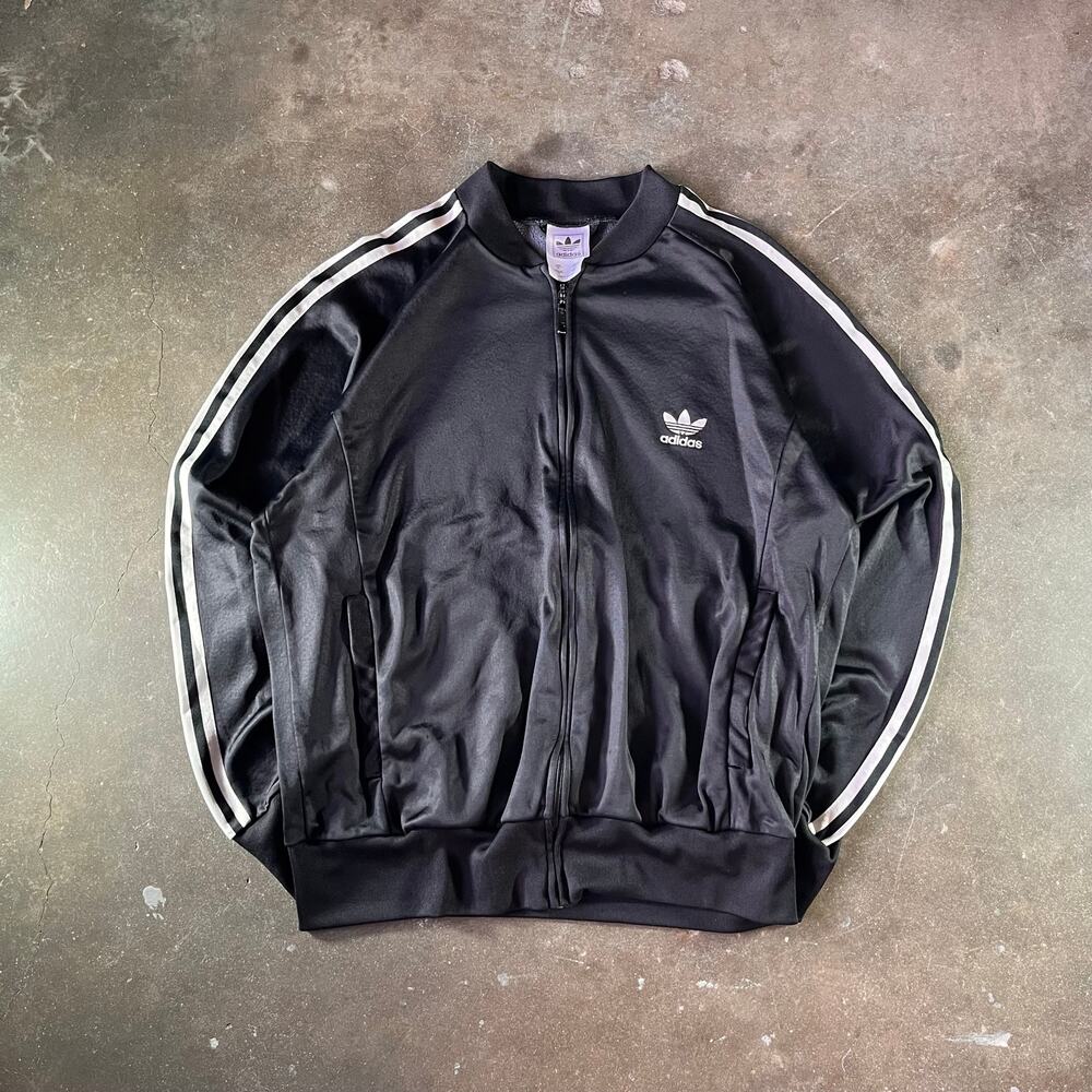 Vintage Y2K black/white adidas athletic zip up track jacket men’s size XL